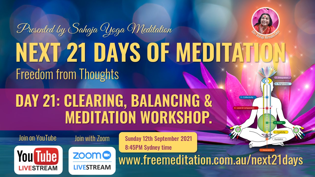 Online Meditation Workshop – Sunday 12th September 2021 – Sahaja Yoga ...